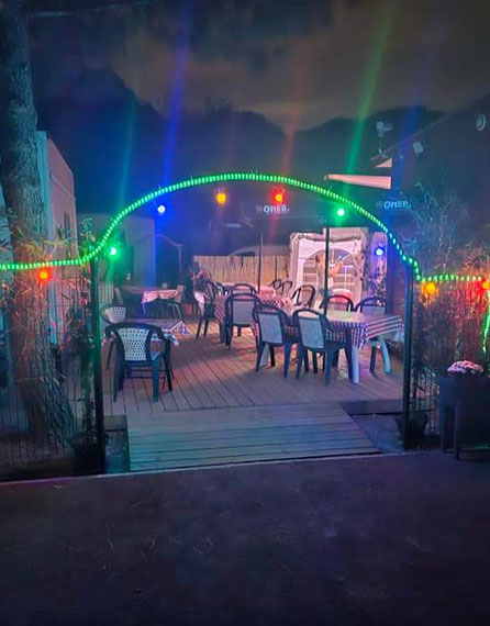 Evening events at La Gabinelle campsite in Sauvian