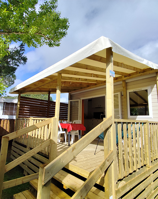 Stacaravan 1 kamer 2 personen, te huur op camping 